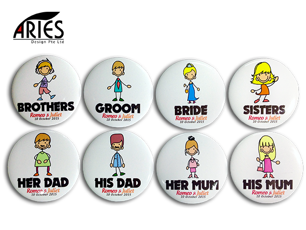 Wedding Button Badge Design 1