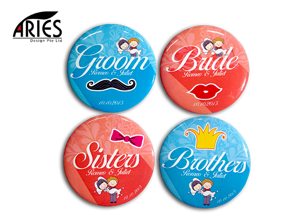 Wedding Button Badge Design 5